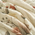 DaDalogy Enchanted Meadow Quilt Set - Victoria Garden Delicate Floral Symphony in Beige, Rose, and Soft Green, Luxuriously Soft Quilted Bedspread Set DaDalogy Bedding Collection
