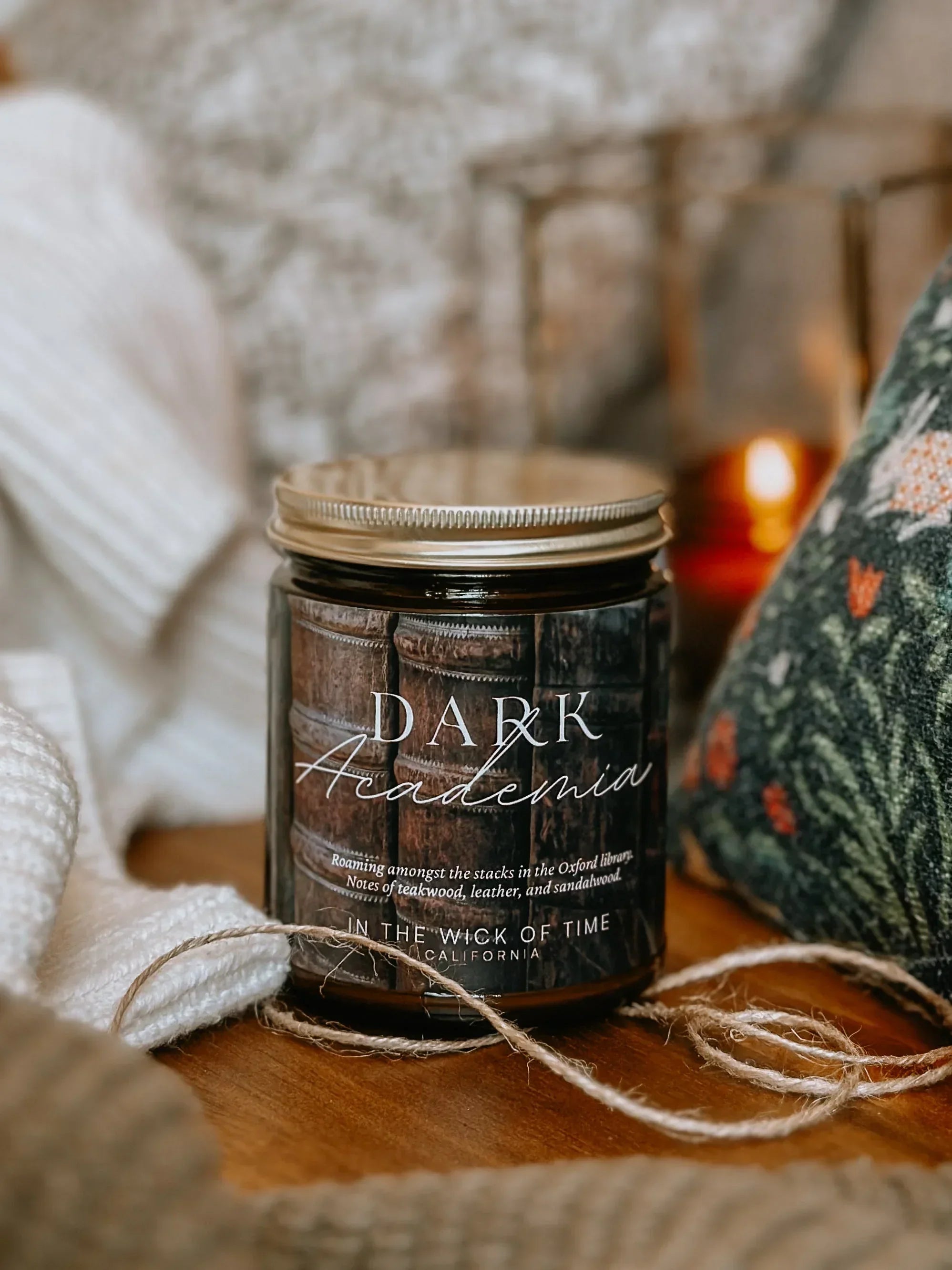 Dark Academia Candle In the Wick of Time
