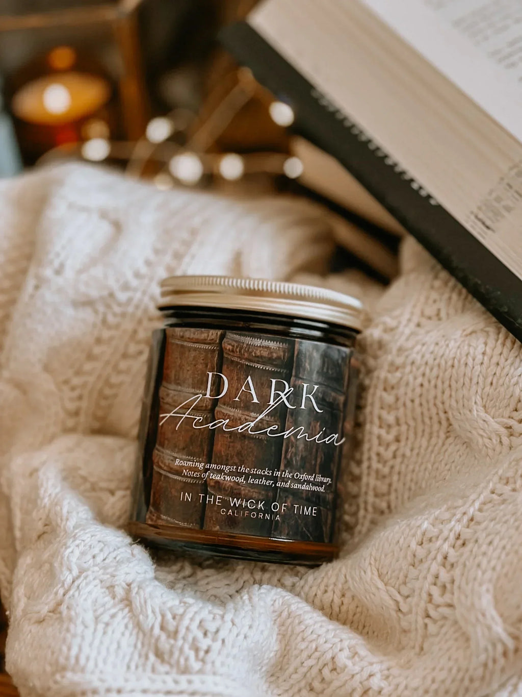 Dark Academia Candle In the Wick of Time
