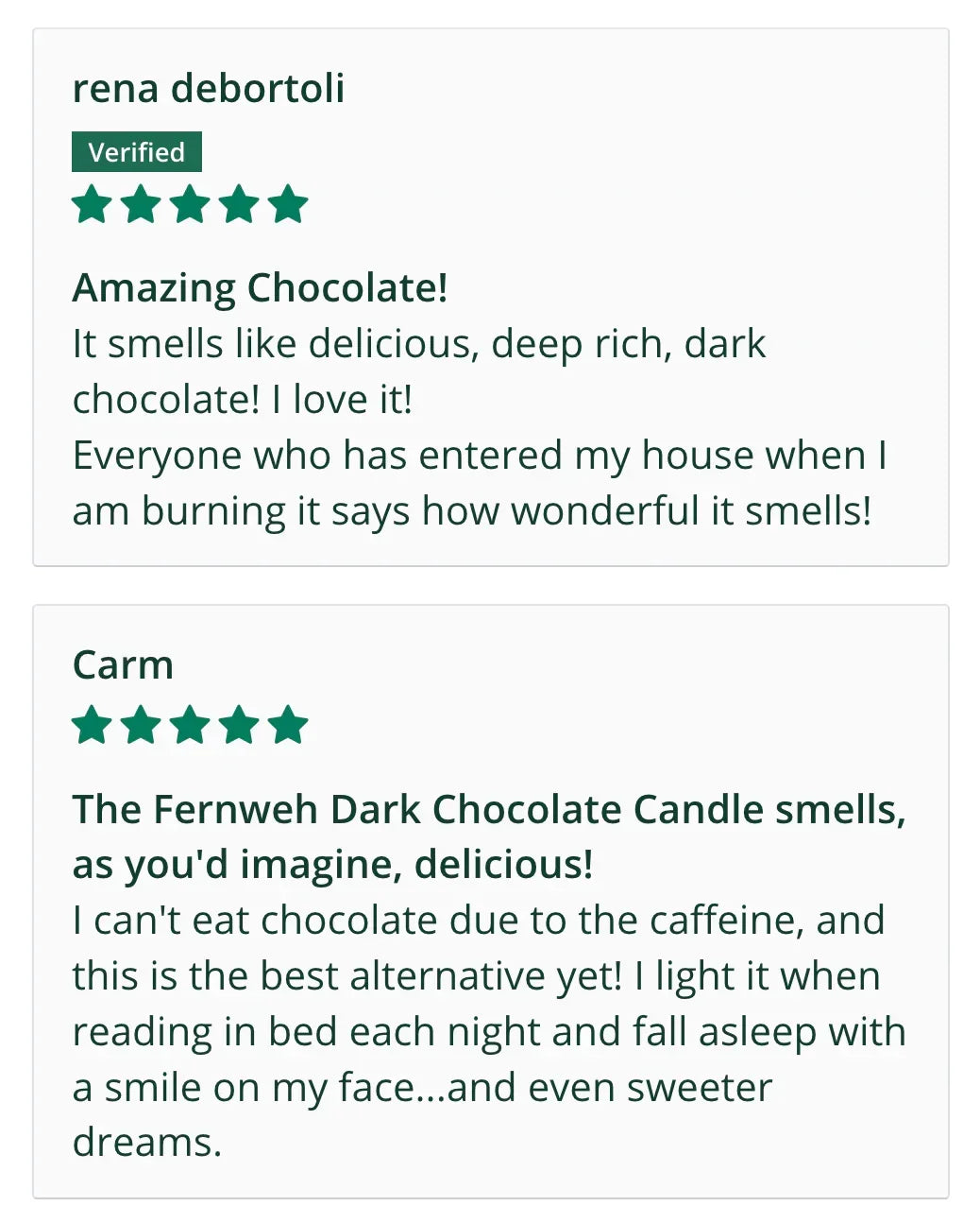 Dark Chocolate Scented Soy Candle Fernweh Editions