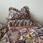 Dark Garden Floral Bedding Set / Beige Mix Ever Lasting