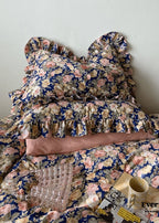 Dark Garden Floral Bedding Set / Beige Mix Ever Lasting