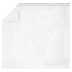 400TC Cotton Scallop Embroidery & Border Sateen Solid Sheet Set PushpLinen