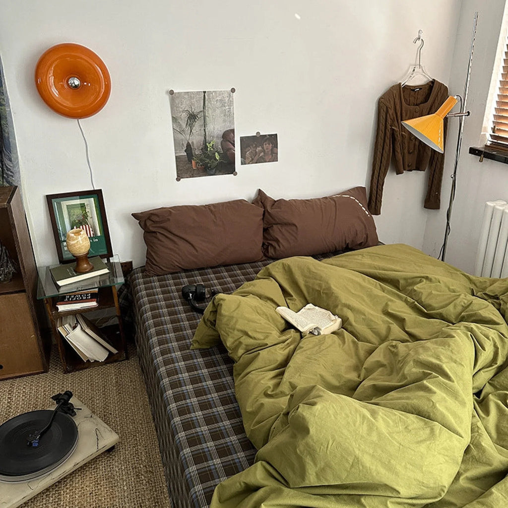 Dark Plaid Goblin Bedding Set