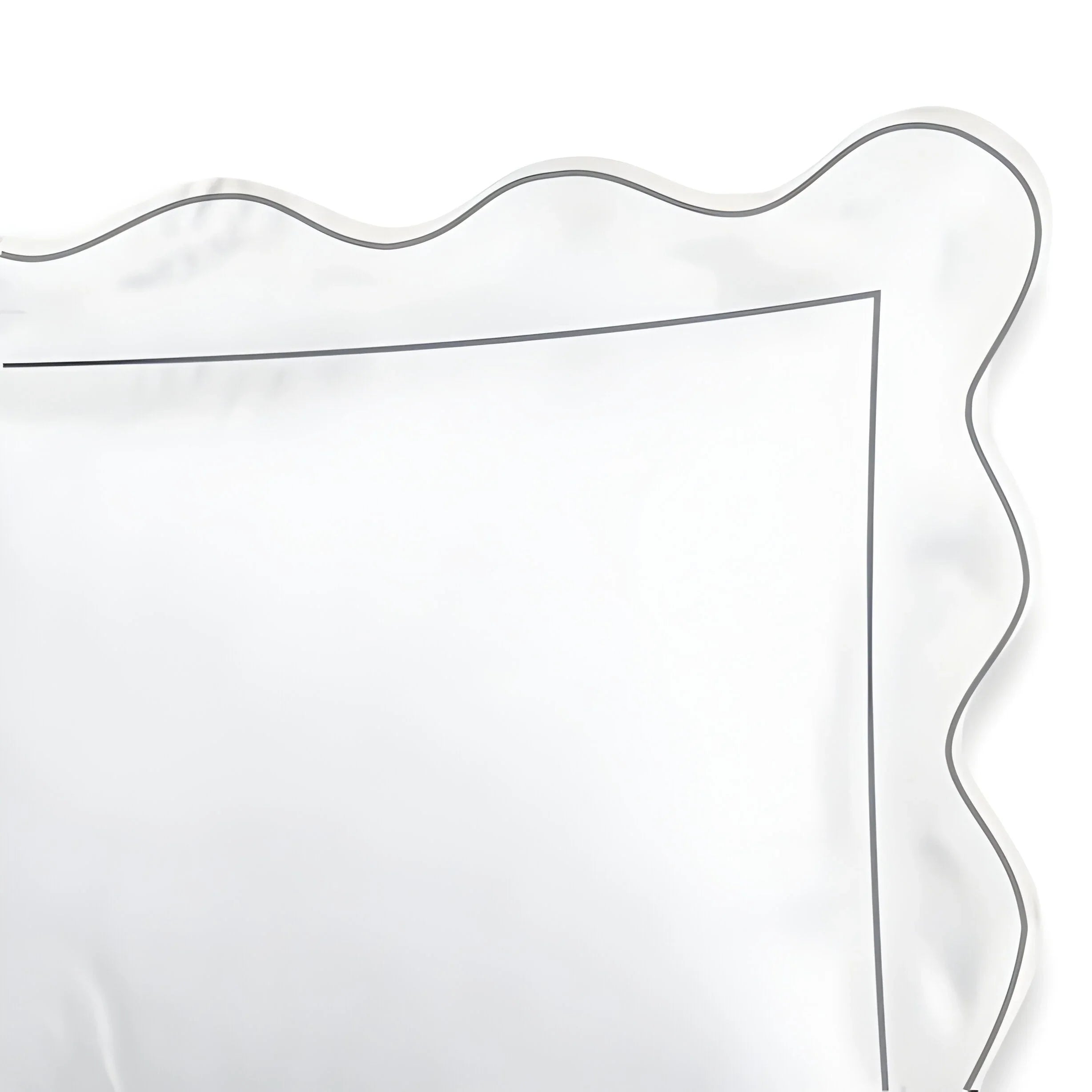 400TC Cotton Scallop Embroidery & Border Sateen Solid Duvet Cover Set PushpLinen