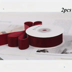 2 Rolls of Velvet Ribbon, Each Roll Size: 4.48 meter *Length 4.48 meter, Suitable for Halloween, Christmas, Birthday Parties, Weddings, Gift Flower Wrapping Bows Handmade Christmas Decoration Costume Sewing Accessories. House Of Avana