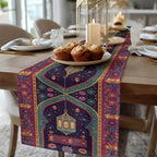 Table Runner - Vintage Polyester Ramadan Lantern