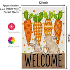 Garden Flag - Decorative Easter Bunny Polyester 12x18