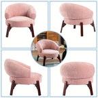 DYHOME 1pc Mid-Century Retro Modern Upholstered Lounge Chair Fabric Accent Chair Sturdy Wooden Frame Armchair, Living Room Bedroom Decoration House Of Avana