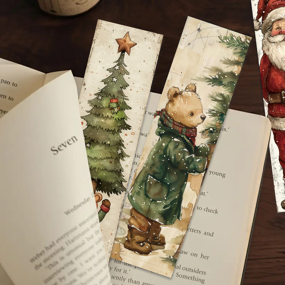 32pcs Cute Christmas Bookmarks, Q-Version Character Designs, Student Gifts for Back to School/Christmas Season or New Semester Start. Affordable & Unique Miniature Illustrated Aesthetic Markers – Perfect Teacher’s Day Pre House Of Avana