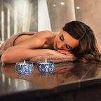 16pcs Blue And White Porcelain Scented Candle Smokeless, No Drip, Elegant Romantic Candle, Suitable For Family, Swimming Pool, Sabbath, Wedding, Church, Also Very Suitable For Halloween, Thanksgiving, Valentine'S Day And So O House Of Avana