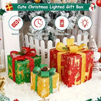 3pcs Set of Glowing Boxes, Warm Glowing Box Decorations, Boxes with Trees, Home Decor, Decorations, New Year Decorations House Of Avana