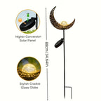 Solar Garden Light - Cracked Glass Sphere