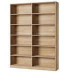 Fultru Bookshelf and Bookcase, 6-tier Wide Bookshelves, Freestanding Display Storage Shelves, Tall... - House Of Avana