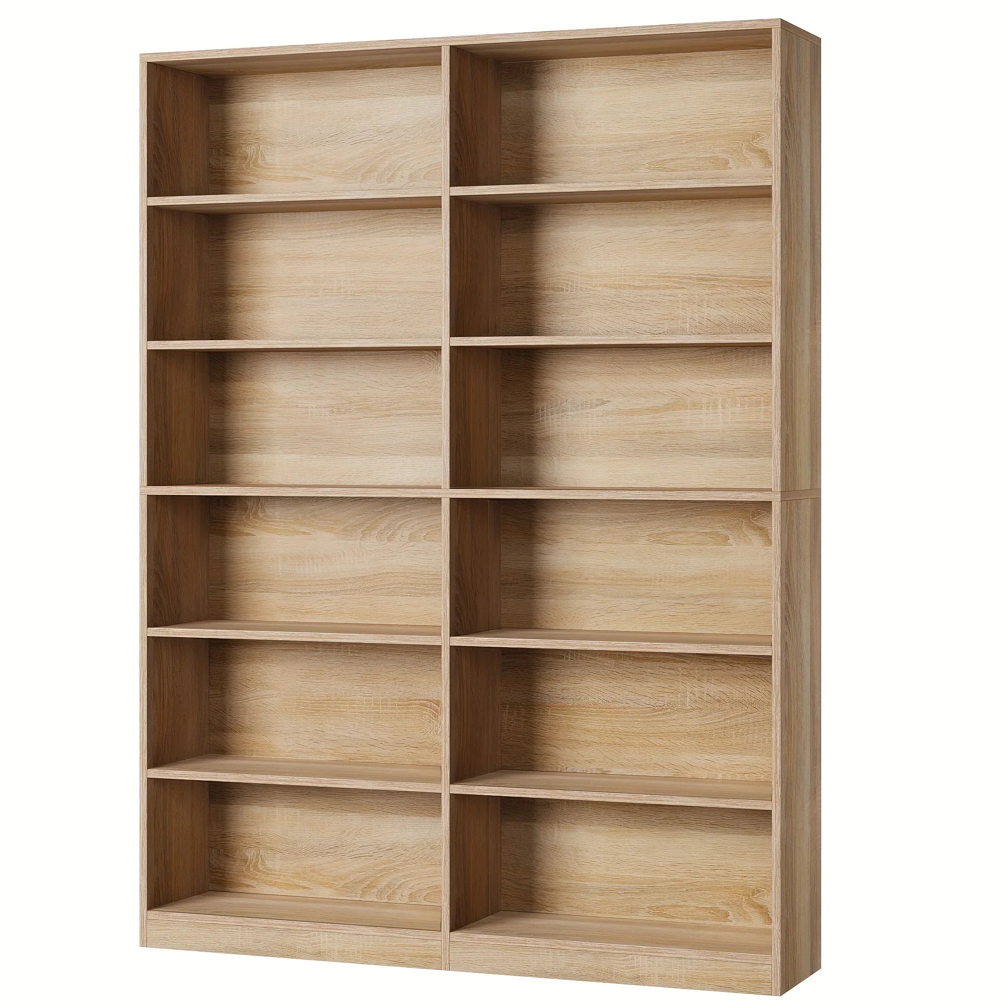 Fultru Bookshelf and Bookcase, 6-tier Wide Bookshelves, Freestanding Display Storage Shelves, Tall... - House Of Avana