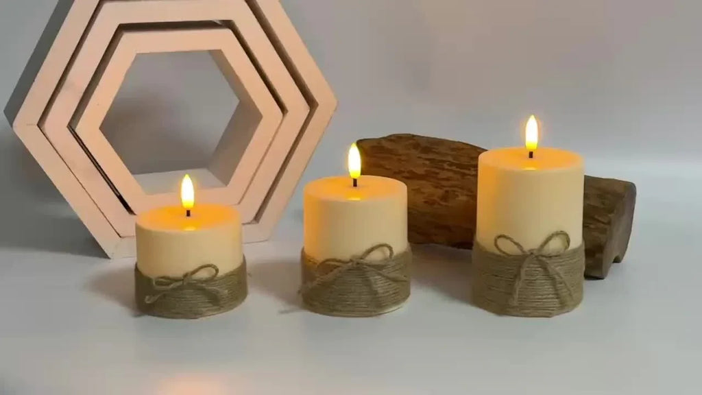 S Remote Control Rope Led Flameless Candles, Retro Style for Bedroom Decor and Bathroom Accessories,... - House Of Avana