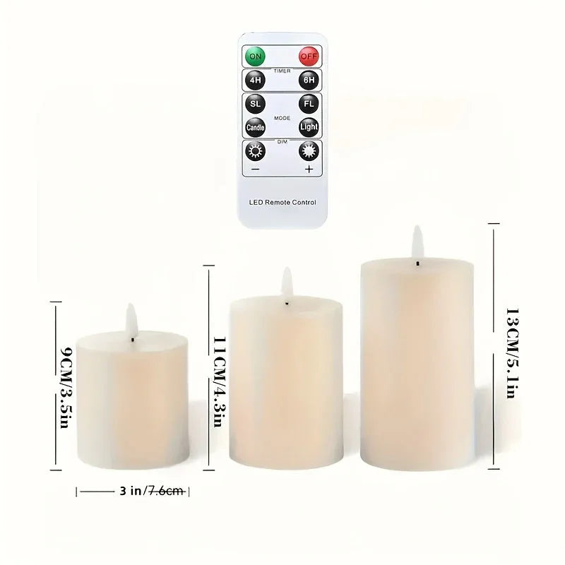S Remote Control Rope Led Flameless Candles, Retro Style for Bedroom Decor and Bathroom Accessories,... - House Of Avana