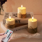 S Remote Control Rope Led Flameless Candles, Retro Style for Bedroom Decor and Bathroom Accessories,... - House Of Avana