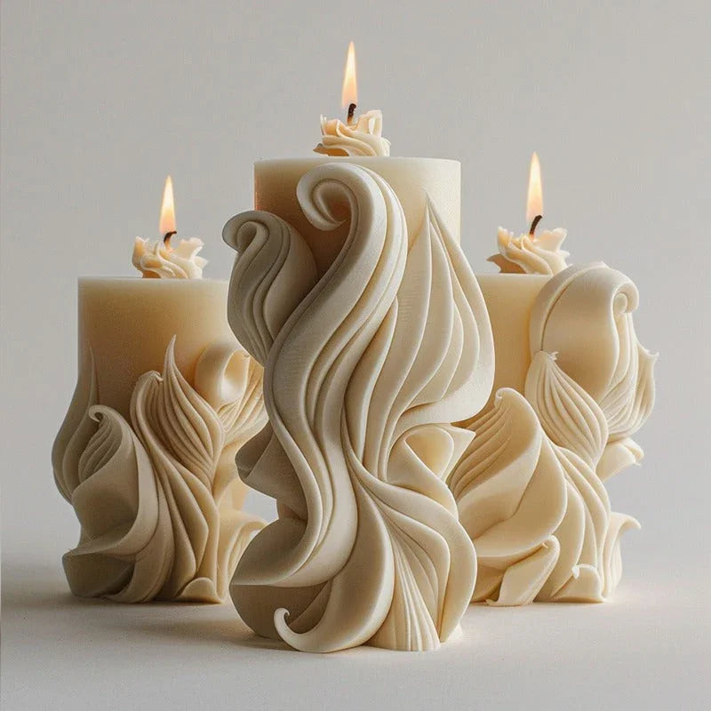 S Eco E Wave Silicone Mold for Diy Candles, Resin, and Soap Making - 3d Wave Design, Reusable, Easy to... - House Of Avana