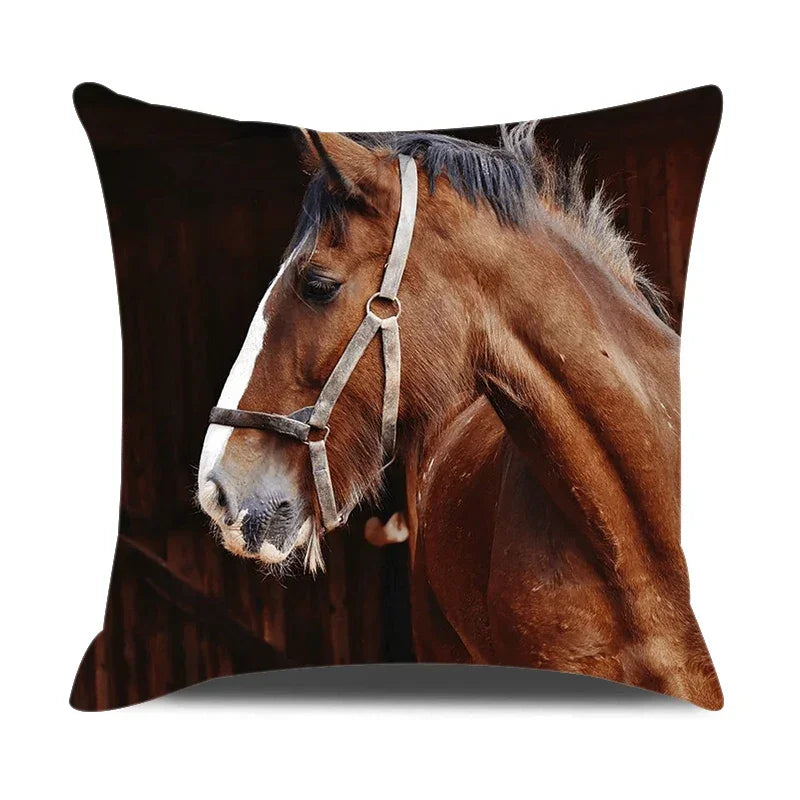 Home Decor Bedroom Pillowcase Horse Print Farmhouse Animal Cushion Cover Pillow, product packaging - House Of Avana