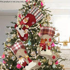 /s Classic Christmas Stocking Set, Polyester Hanging Holiday Decor with Santa, Snowman, Reindeer,... - House Of Avana