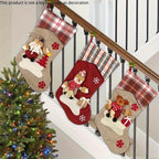 /s Classic Christmas Stocking Set, Polyester Hanging Holiday Decor with Santa, Snowman, Reindeer,... - House Of Avana