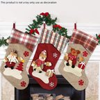 /s Classic Christmas Stocking Set, Polyester Hanging Holiday Decor with Santa, Snowman, Reindeer,... - House Of Avana