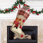 /s Classic Christmas Stocking Set, Polyester Hanging Holiday Decor with Santa, Snowman, Reindeer,... - House Of Avana
