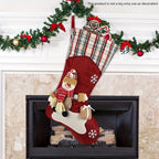 /s Classic Christmas Stocking Set, Polyester Hanging Holiday Decor with Santa, Snowman, Reindeer,... - House Of Avana