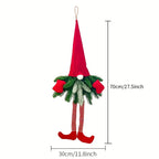 27-inch Artificial Evergreen Christmas Wreath with Festive Decor, side view - House Of Avana