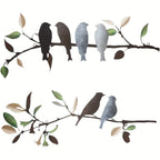 S Rustic Metal Birds on Branch Wall Decoration Kit - Detachable, Reusable, Pre-pasted Hanging Wall Art... - House Of Avana