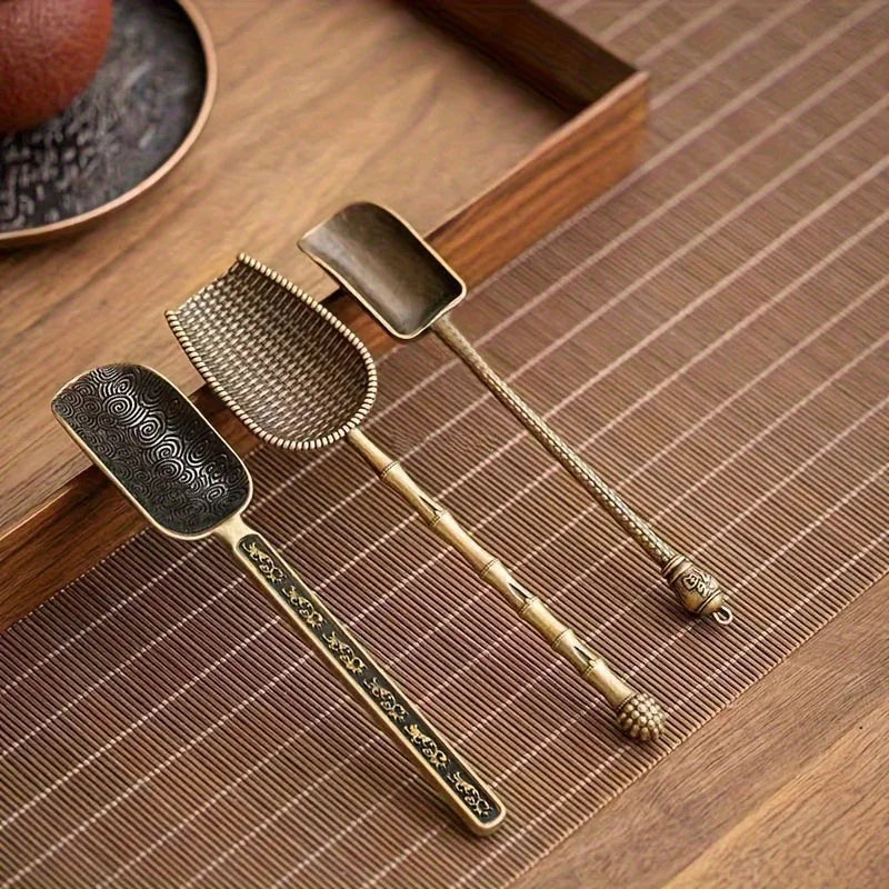 S/s Vintage Metal Tea Spoons Set, Retro Shaped Holiday Ornaments, Christmas Party Home Decor, No... - House Of Avana