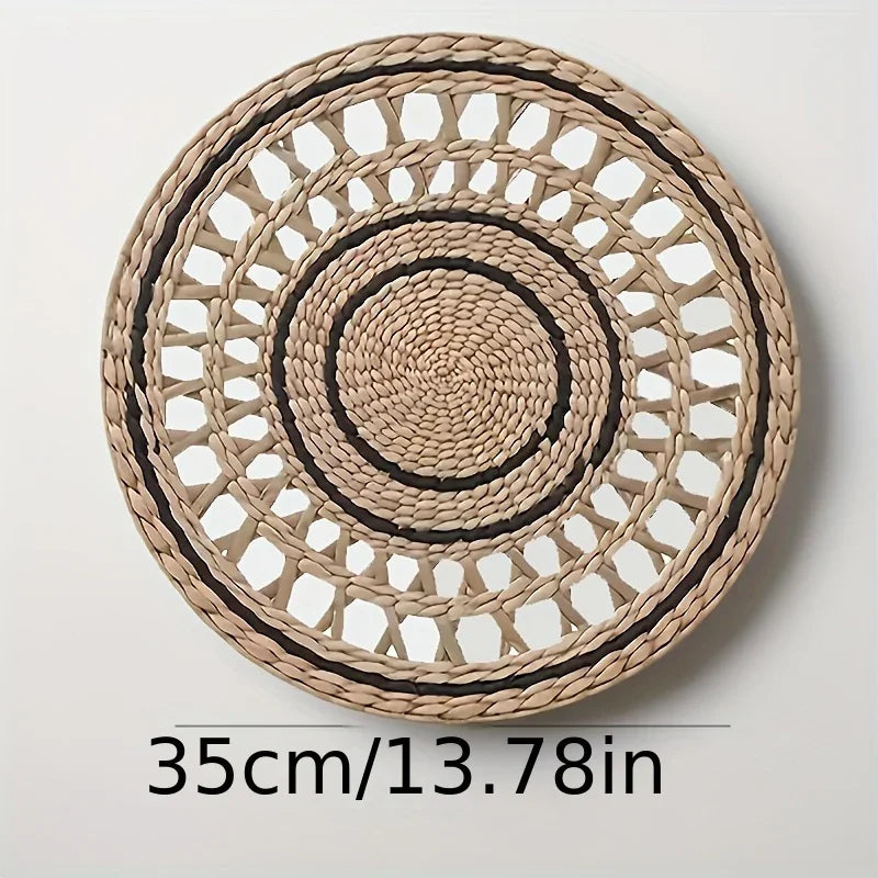 [modern Woven Wall Decor] S Modern Circular Plaited Ornaments - Handcrafted Woven Wall Hanging Decor -... - House Of Avana