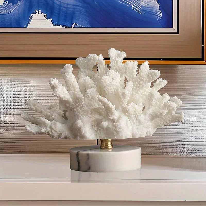 Artificial Resin Coral Decor - Realistic Faux Coral Ornament, Ocean Coral Reef Handicrafts, Home... - House Of Avana