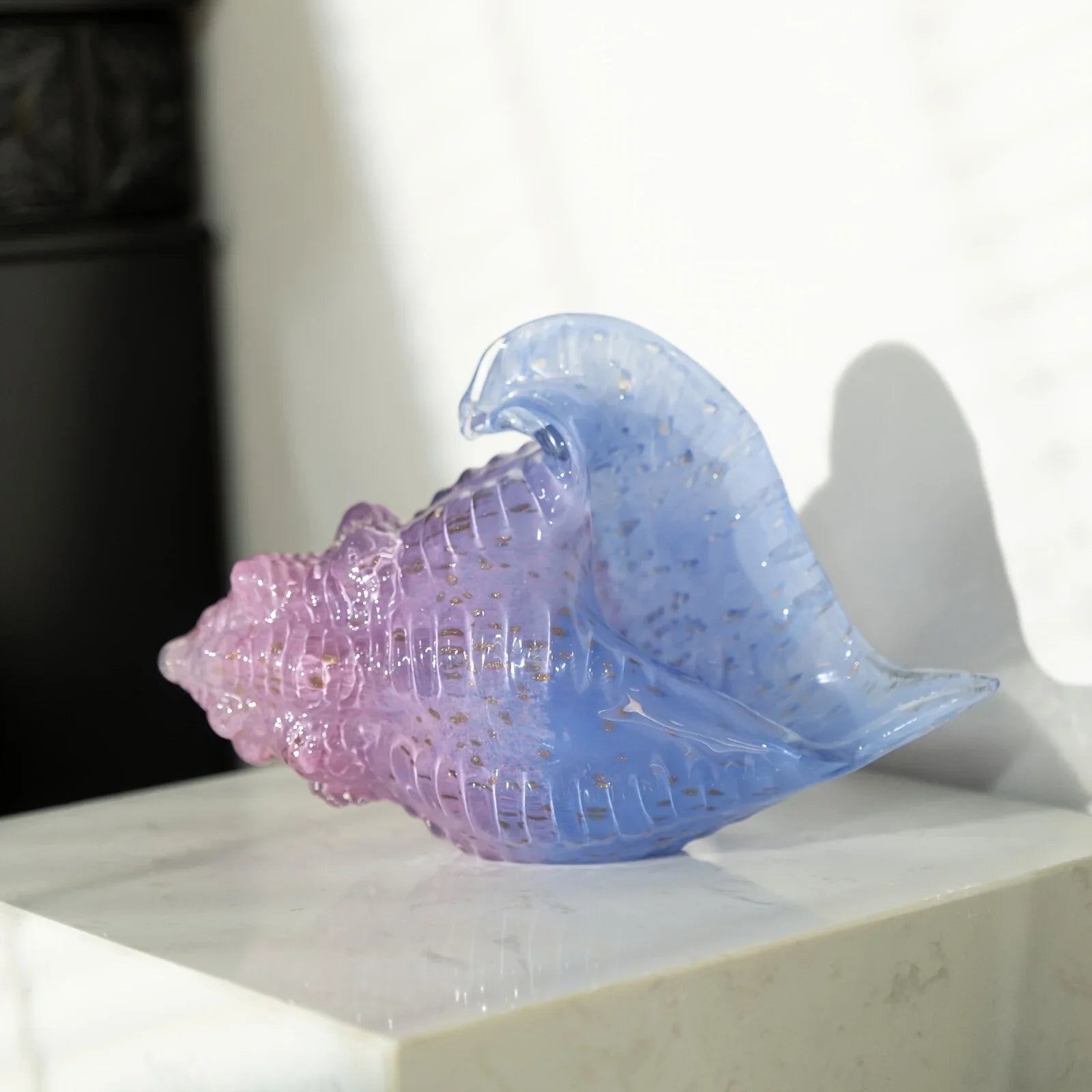 Handmade Glass Conch Art Decoration, Ocean Series Home Decor, Collectible Handmade Art Sculpture, Party... - House Of Avana