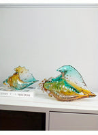 Handmade Glass Conch Art Decoration, Ocean Series Home Decor, Collectible Handmade Art Sculpture, Party... - House Of Avana