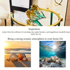 Handmade Glass Conch Art Decoration, Ocean Series Home Decor, Collectible Handmade Art Sculpture, Party... - House Of Avana