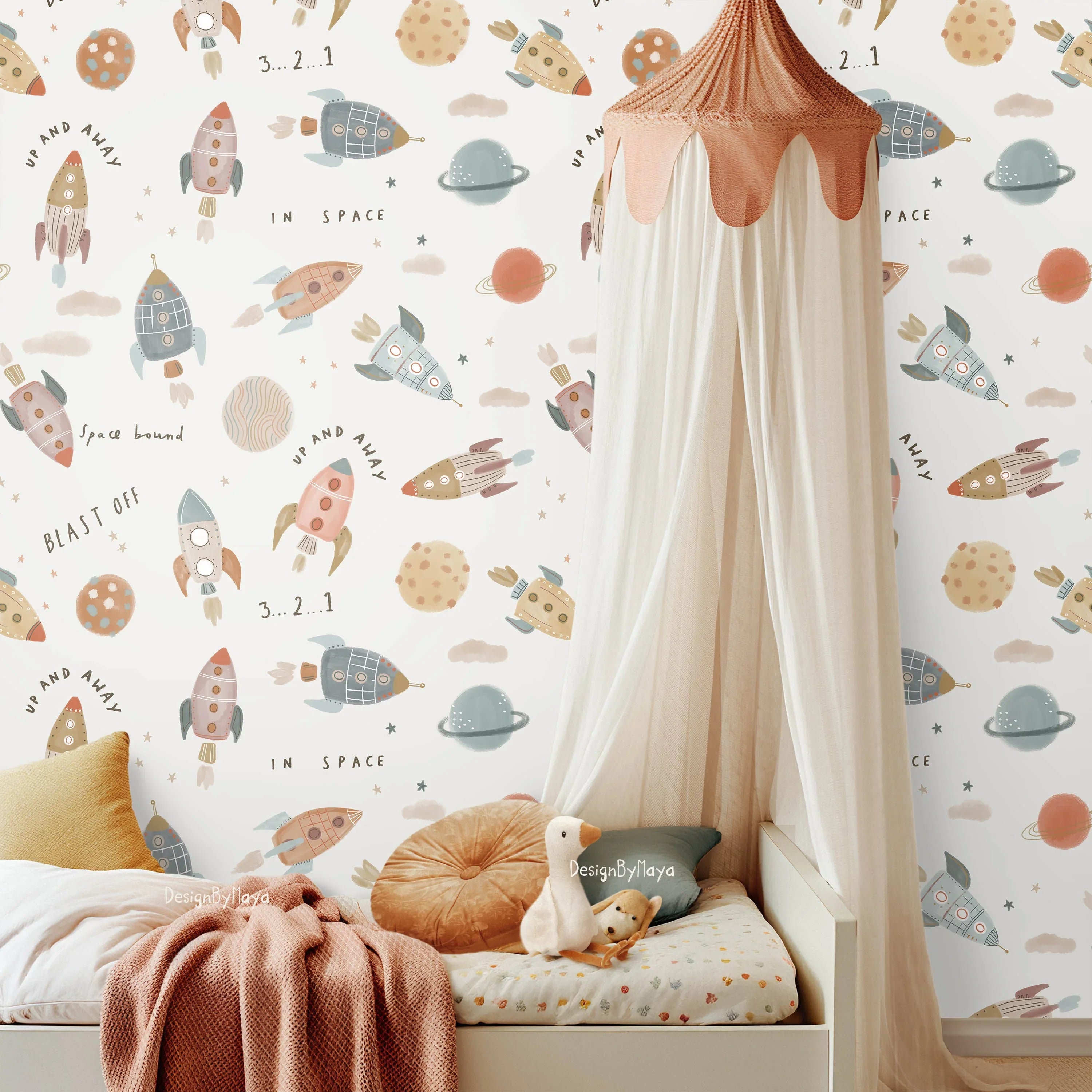 Alphabet Wallpaper - Nursery Wall Decor Wallpapers, texture detail - House Of Avana