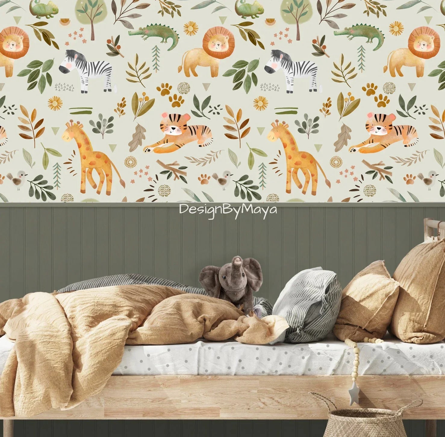 Arctic Animals Wallpaper - Nursery Wall Decor Wallpapers, back view - House Of Avana