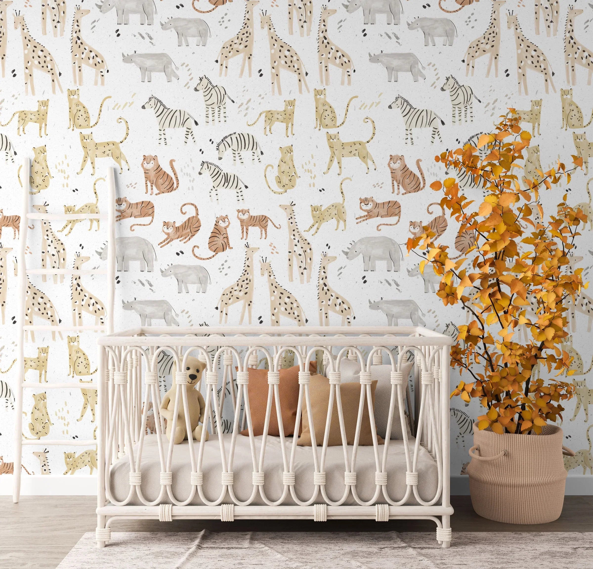 Arctic Animals Wallpaper - Nursery Wall Decor Wallpapers, lifestyle image - House Of Avana