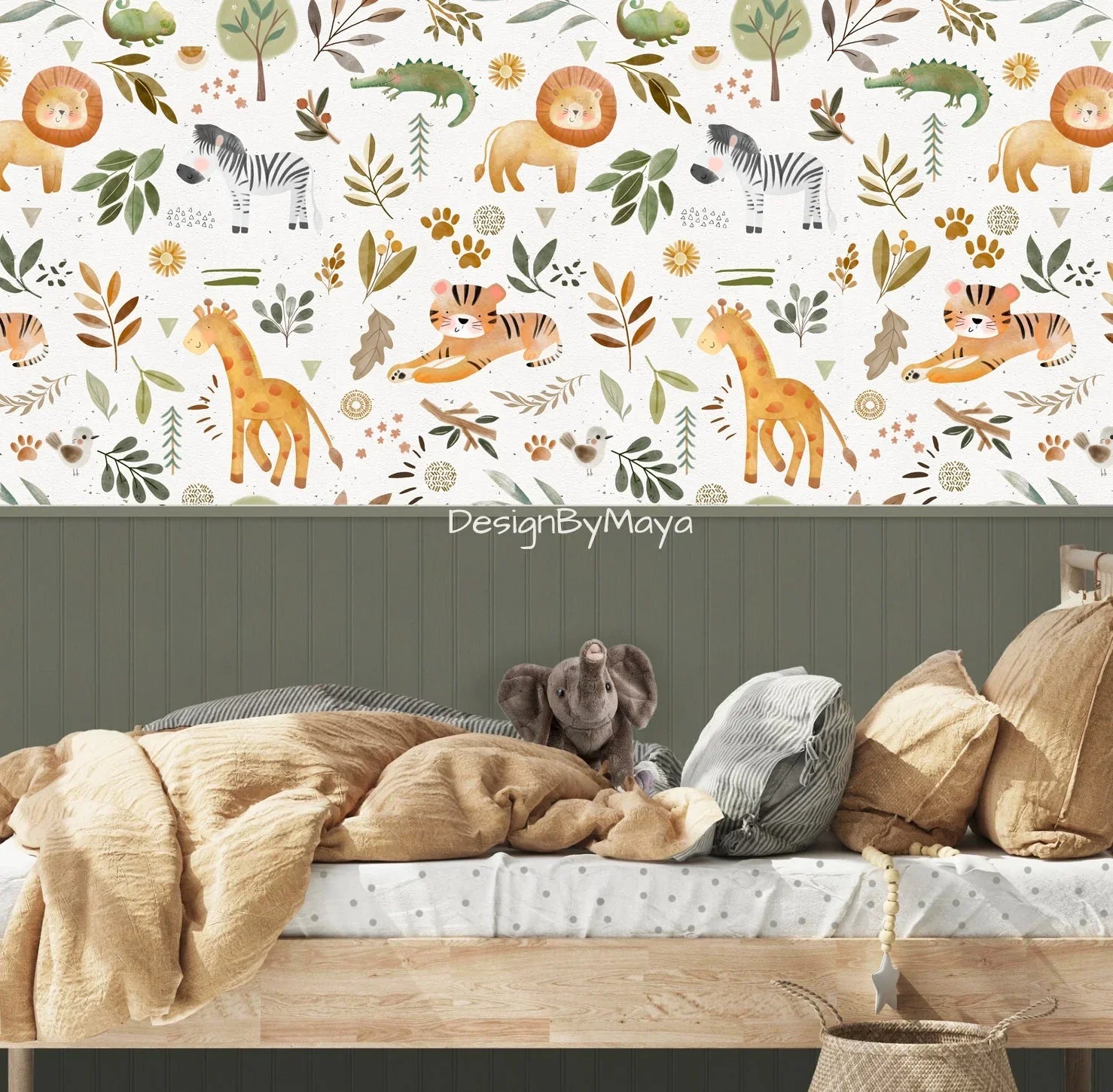 Arctic Animals Wallpaper - Nursery Wall Decor Wallpapers, side view - House Of Avana