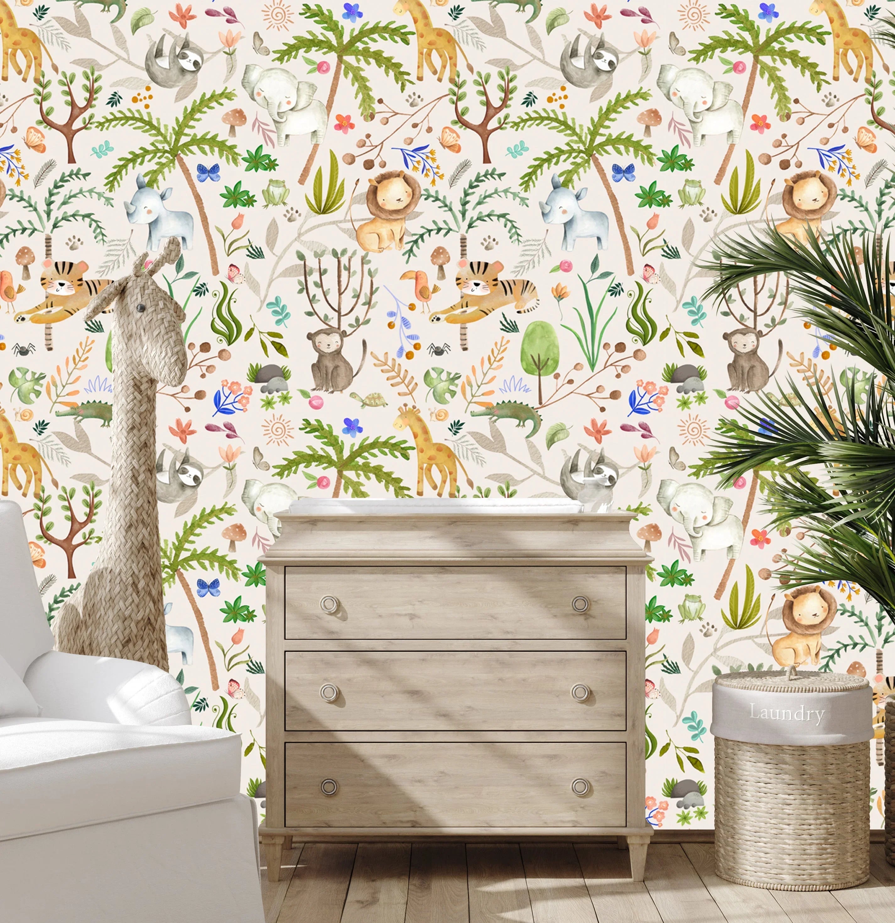 Arctic Animals Wallpaper - Nursery Wall Decor Wallpapers, top view - House Of Avana