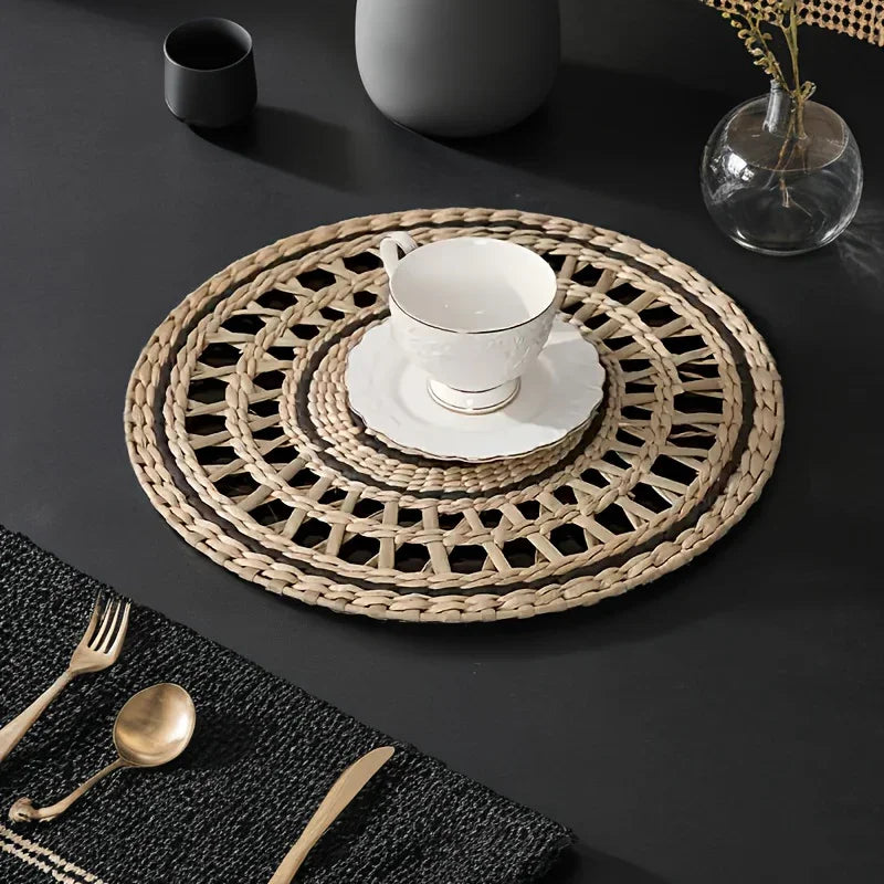 Woven Wall Hanging Decor, S Circular Plaited Ornaments, Handcrafted, No Electricity Required, lifestyle... - House Of Avana