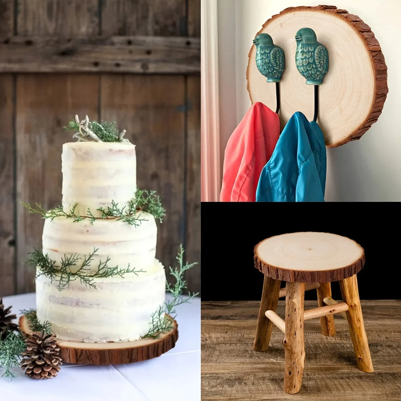 10 Pack Natural Wood Slices for Diy Crafts and Decor - House Of Avana