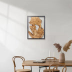 Natural Wood Wall Decor 16'' - Handcrafted Rustic Charm, angled view - House Of Avana