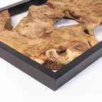 Wood Wall Decor, Handmade Natural Wood Panels with Unique Hanging Style, detail shot - House Of Avana