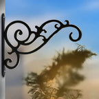 [Elegant Swirl Hooks] 2pcs or 4pcs Black Iron Hooks - Elegant Swirl Design Metal Bracket for Hanging Plants, Lanterns, And Wind Chimes | Indoor And Outdoor Home Decoration, Easy Installation House Of Avana