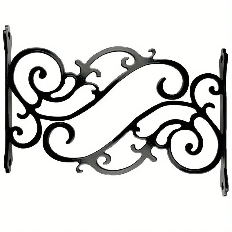 [Elegant Swirl Hooks] 2pcs or 4pcs Black Iron Hooks - Elegant Swirl Design Metal Bracket for Hanging Plants, Lanterns, And Wind Chimes | Indoor And Outdoor Home Decoration, Easy Installation House Of Avana