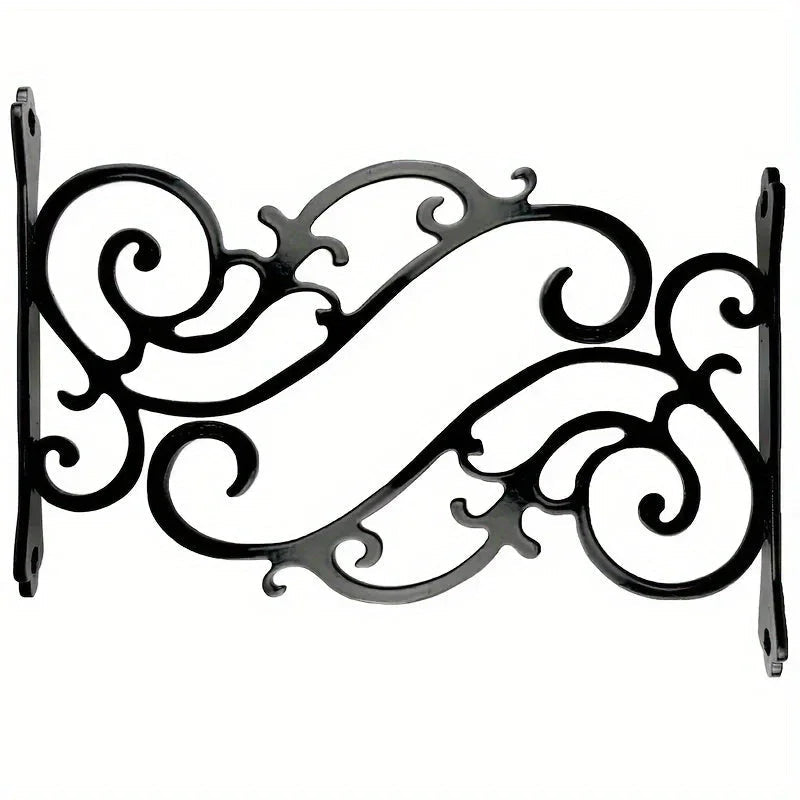 [Elegant Swirl Hooks] 2pcs or 4pcs Black Iron Hooks - Elegant Swirl Design Metal Bracket for Hanging Plants, Lanterns, And Wind Chimes | Indoor And Outdoor Home Decoration, Easy Installation House Of Avana [[SKU:HOA-GDN-003]]
