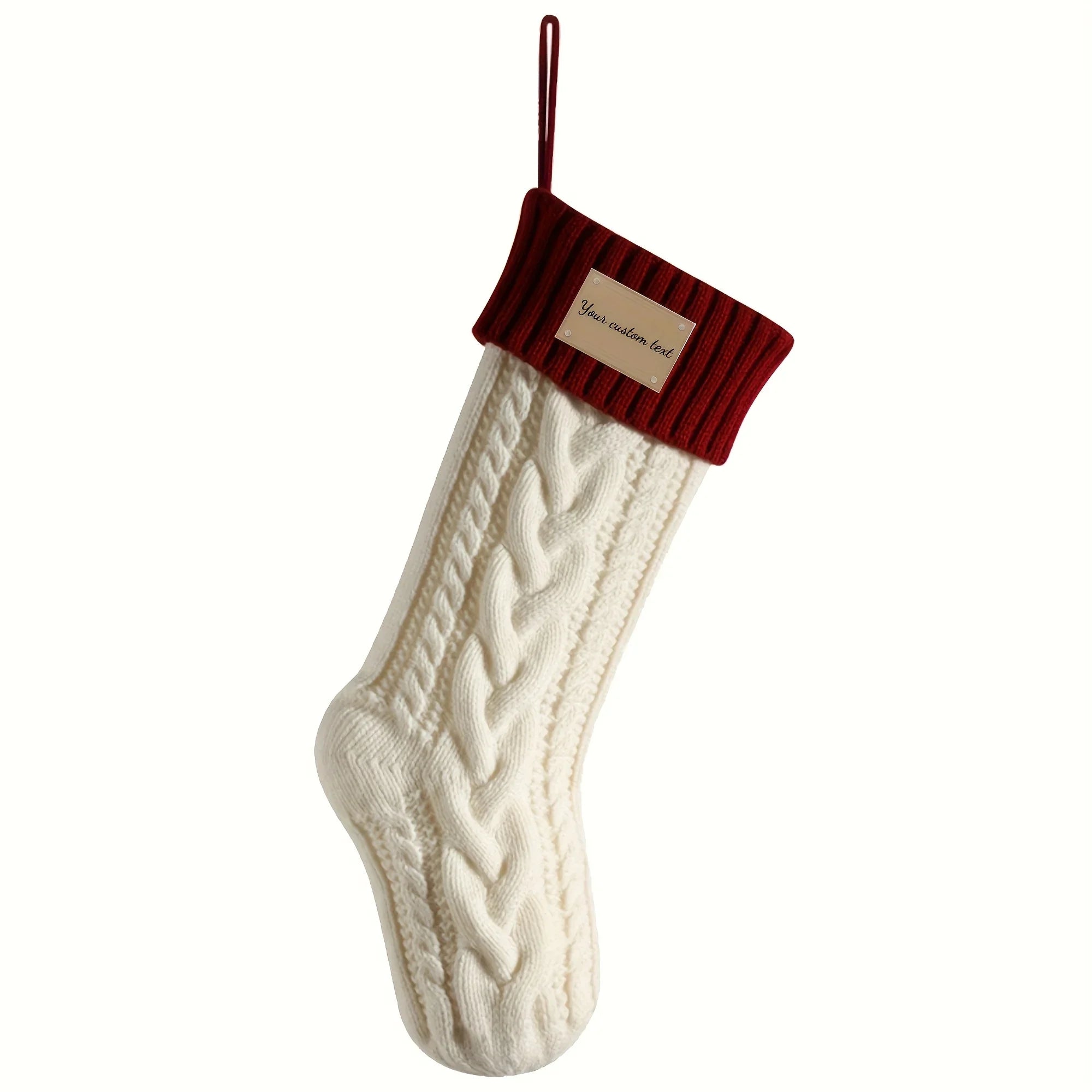 2025 Newest Knitted Christmas Stockings, Customized Personalization Holiday Decorative Socks for Family... - House Of Avana